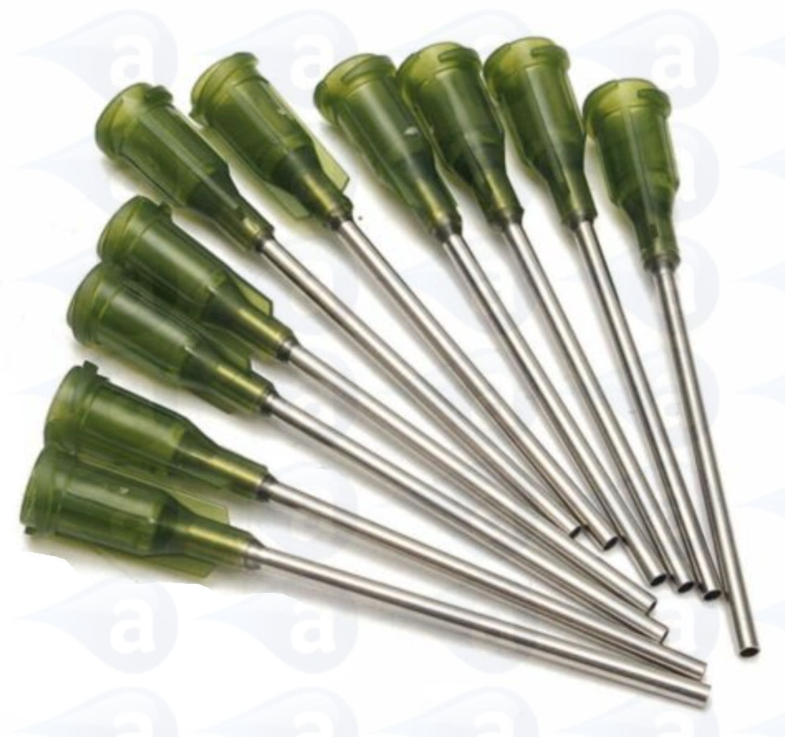 1" long olive dispensing tip adhesive dispensers