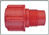 TS3P Cartridge Tip Cap Red 1/4" Adhesive Dispensing