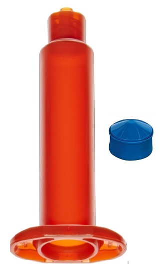 Amber syringe barrel blue easy flow piston kit