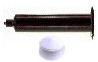 Black syringe barrel wiper piston kit dispensing